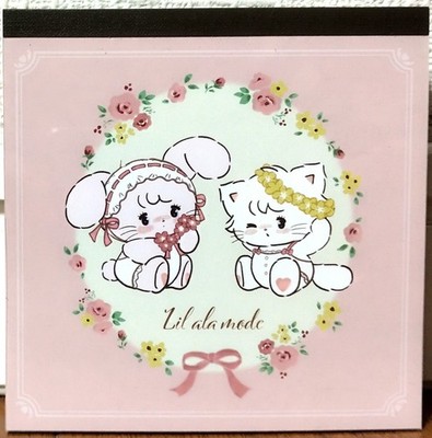Sun-Star Mikko Figur Lil ala mode Memo Pad 100 Kaninchen Katze Bär MADE IN JAPAN