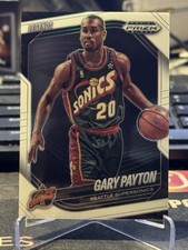 2024-25 Panini Prizm Black - Legends Gary Payton #280 White Prizm /175 HOF