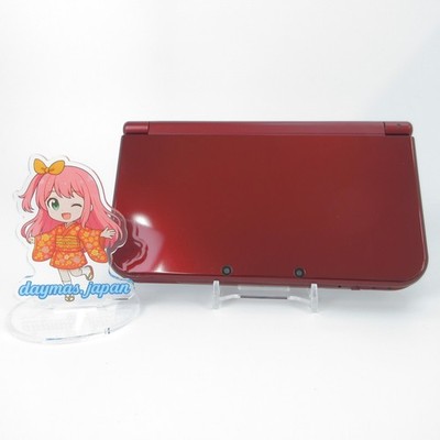 【Ausgezeichnet】Untere IPS Nintendo New 3DS LL Metallic Rot Nur Konsole Japani...