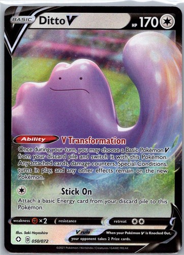 Pokemon TCG Ditto V 50/72 Shining Fates Holo NM