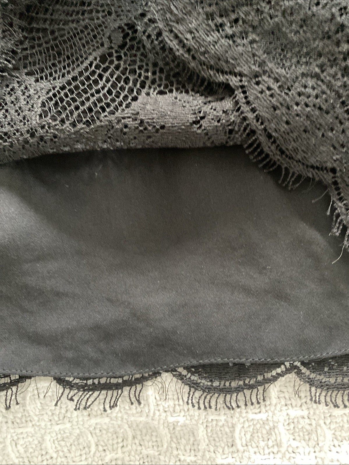 Ralph Lauren Black Floral Lace Top Size 6 Long Sleeve image 5