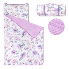 Toddler Nap Mat with Removable Pillow  Soft Minky Blanket, HNHUAMING Extra Larg