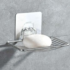 Stainless steel soap rack, wall mounted soap rack, drainage soap tray, simple