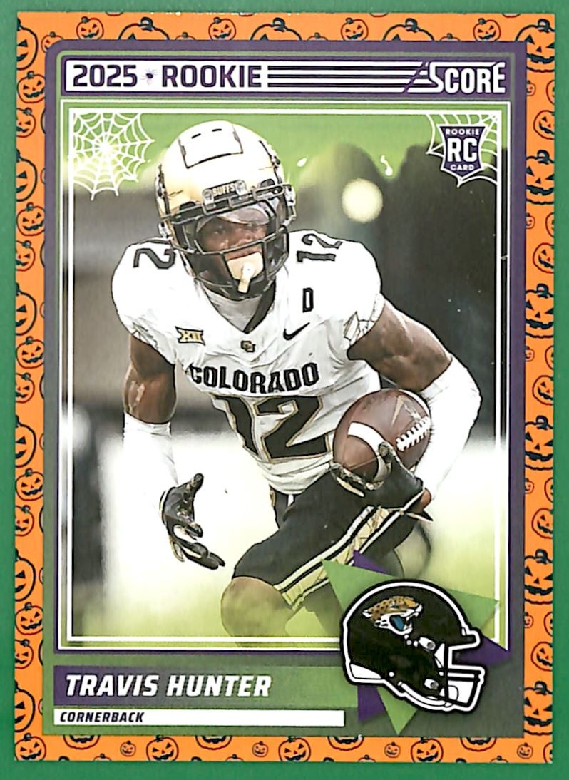 2025 Score Orange Pimpkins #20 Travis Hunter Rookie Jacksonville Jaguars