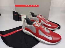 PRADA CALFSKIN MESH NEOPRENE AMERICA'S CUP SNEAKERS.