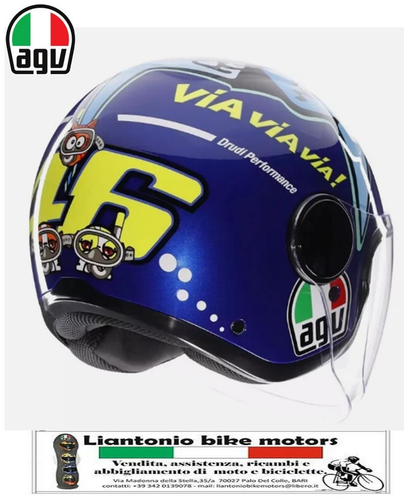 CASCO MOTO JET AGV ETERES REPLICA VALENTINO ROSSI MISANO 2015 E 22.06 - Foto 2 di 6