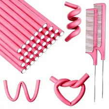 60 Pieces Flexible Curling Rods, 9.45 x 0.31 inches Foam Hair Rollers for Long