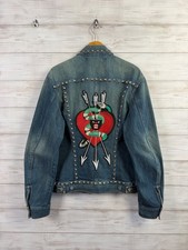 Levi  s Custom Denim Trucker Jacket Studded Snake Patch