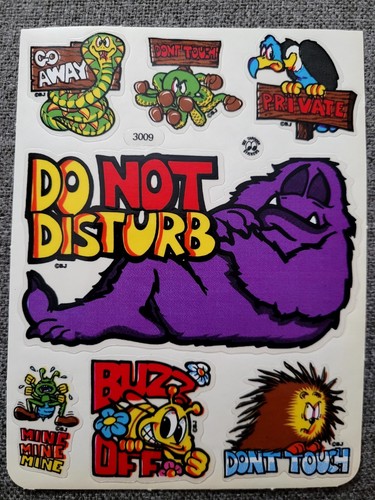 1980s Vintage "BJ" Stickers,BJ, Decal Specialties "Do Not Disturb, Buzz Off - 第 1/1 張圖片