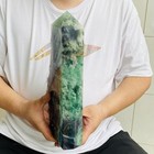 Natural Fluorite Obelisk Quartz Crystal Healing Reiki Wand Tower Point 4280g — photo 4