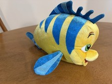 Disney Parks Authentic The Little Mermaid Flounder 9  Plush Stuffed Animal