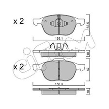 Satz Bremsbeläge Bremsklötze vorne für Mazda 3 BK BL 5 CR CW | 24389592