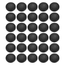 30pcs PU Leather Covered Button 18mm Metal Shank Round Button, Black