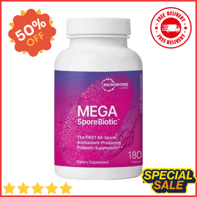 Mega Sporebiotic 180 Capsules Microbiome, Gut Health Probiotic Men And Women