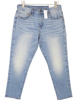 American Eagle Outfitters Airflex+ Herren Jeans W32/L30 Slim Hellblau Denim