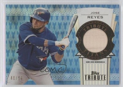 2014 Topps Tribute Titans Relics Blue 40/50 Jose Reyes #TTR-JR 0s3