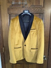 Golden Velvet Tuxedo Blazer