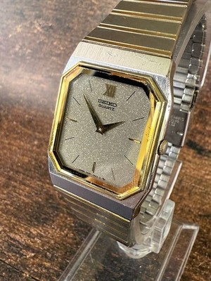 Seiko Tank 7430-5359 Mens Slim Quartz Two Tone Galaxy Lacquer Dial