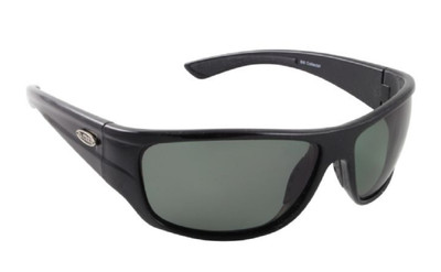 SEA STRIKER Bill Collector Polarized Sunglasses - Black Frame, Green Mirror Lens For Fishing