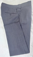 Tom Ford Pants Men Gray/Black Check 100% Wool...