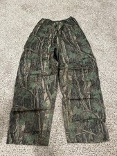 Two-Piece Nylon PVC Rainsuit Size Large Camo