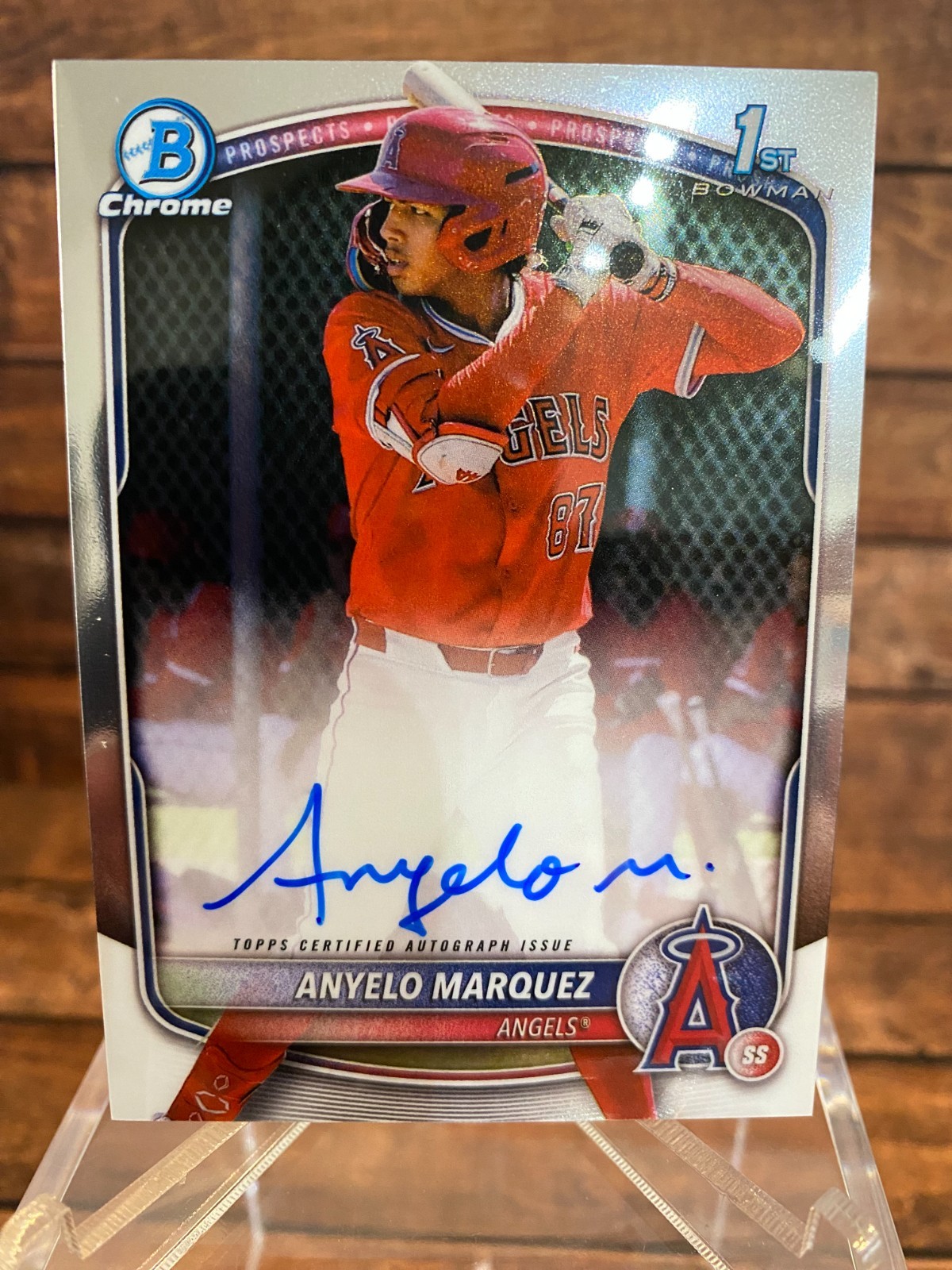 Anyelo Marquez 2025 Bowman Chrome Prospects Autographs #CPA-AM Angels