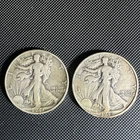 1941-S and 1942-S Walking Liberty Half Dollar Silver Circulated Eagle