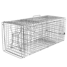 Humane Cat Trap Cage Animal Rodent Garden Cage Trap Cover Gloves Garden Trap US