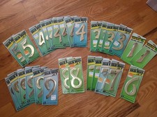 ONE Solid Brass House Address Number 4" Gate/Post/Mailbox Choose # From List