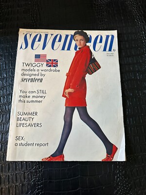 女性情報誌 Seventeen magazine july 1967 Twiggy JULY 1967 SEVENTEEN 17 teen womans fashion magazine TWIGGY