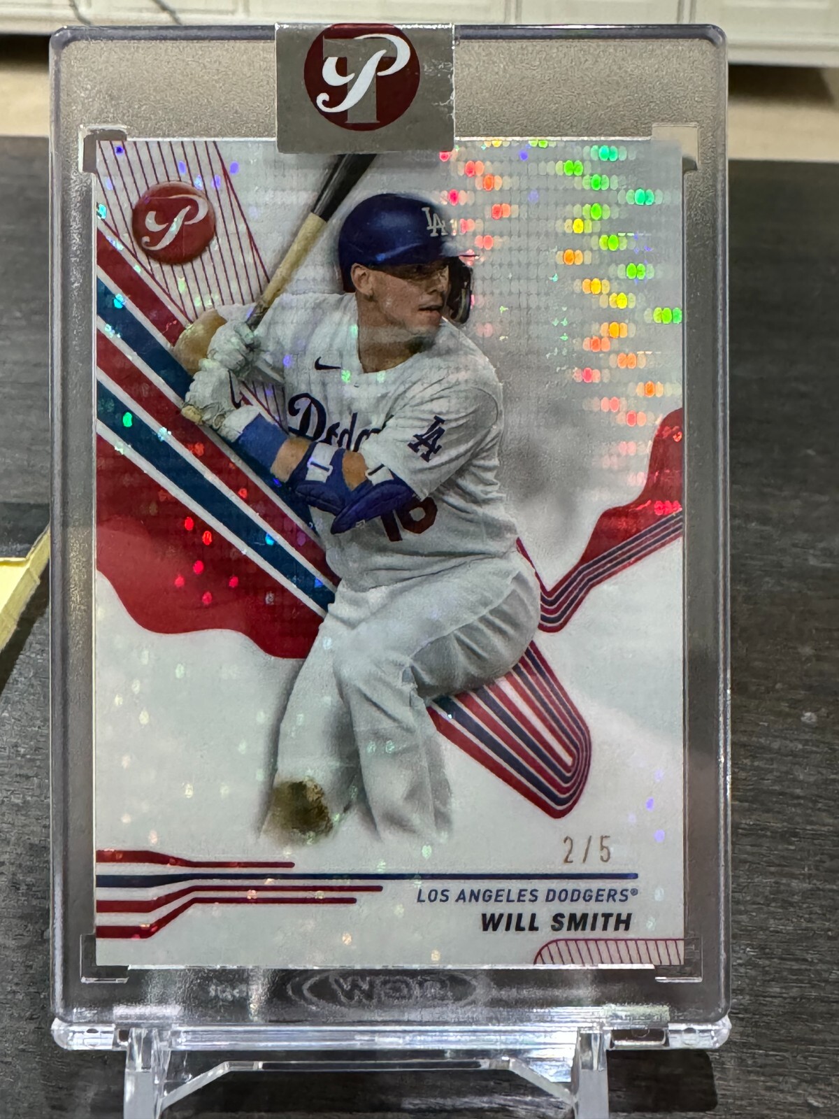 2024 Topps Pristine Will Smith Red Pristine Refractor 2/5 Encased Dodgers