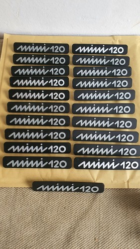 Vintage INNOCENTS MINI 120 Original Aluminum Written Sign refM3 - Picture 1 of 7