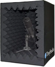 Portable Vocal Booth, Large Foldable Microphone Isolation Shield, Music Recordin