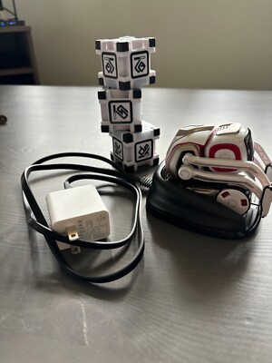 anki cozmo robot base with charger and cubes