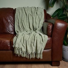Chenille Throw in Green 50x60"
