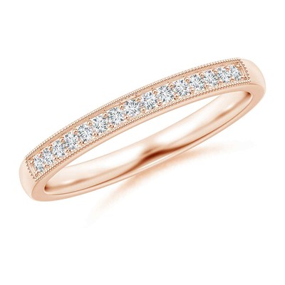 ANGARA 0.15Ct Lab Grown Aeon Diamond Half Eternity Wedding Ring with in 14K Gold