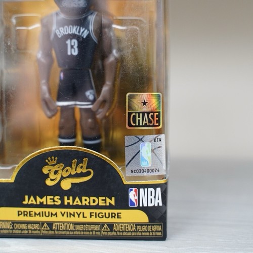 Funko Premium NBA Gold Brooklyn Nets James Harden 5" CHASE Edition - Picture 2 of 11