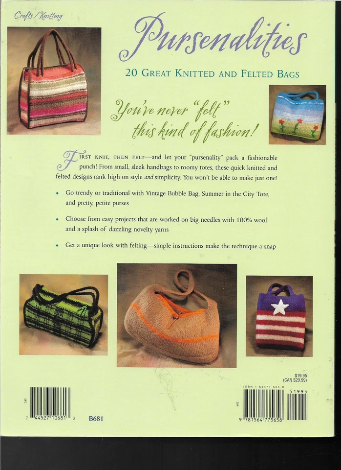 Pursenalities 20 Great Knitted & Felted Bags by Eva Wiechmann, Copyright 2004 - Image 2 of 2