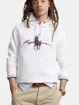 POLO RALPH LAUREN Men's SZ XL-Tall White Hoodie Big Pony