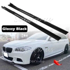 For BMW F10 528i 535i Glossy Side Skirt Extension Lip Splitter Spoiler Rocker