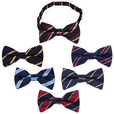 Premium Men's Striped Adjustable Tuxedo Neck Bowtie Bow Tie - Diff Colors