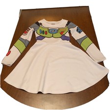 Toy Story Disney Pixar Child Buzz Lightyear White Dress Costume Size S