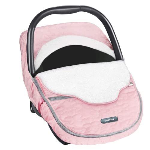 BABY CAR SEAT COVER Warm Plush Fleece Canopy for Infant Boys Girls Pink YOOFOSS