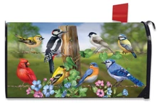 Country Birds Spring Magnetic Mailbox Cover Finches Blue Jay Briarwood Lane