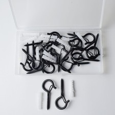 Screw Hooks with Safety Buckle Q-Hanger Hooks for Hanging Outdoor String Lights