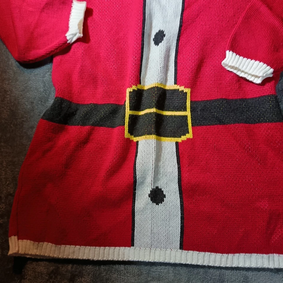 Verdadeiro Vestido Jumper de Natal Vintage "Mrs Claus" Malha Tamanho 16 Feminino Reino Unido - Imagem 3 de 4