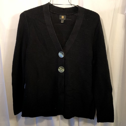 Jm Collection XL NWT Black Two-Button Cardigan Sweater Black size XL - Picture 4 of 13