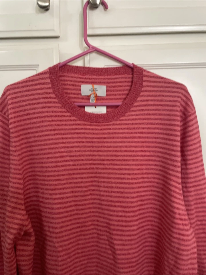 Jack Spade Judson Crewneck Sweater Heathered Red Stripe XXL - Image 3 of 4
