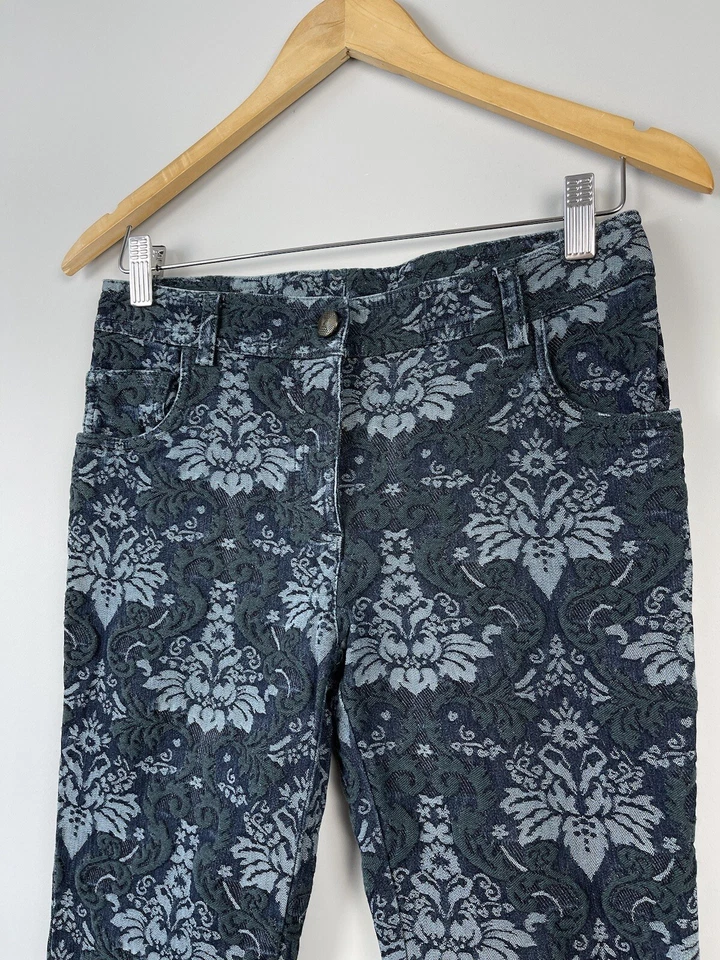 Pantalones CLASE ROBERTO CAVALLI Estampado Flores Azul Talla US6 Foto 3 de 4