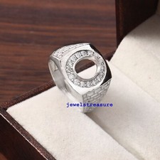 Semi Mount Ring 925 Sterling Silver 8 X 10 MM CZ Stone Bezel Setting Men Ring 8